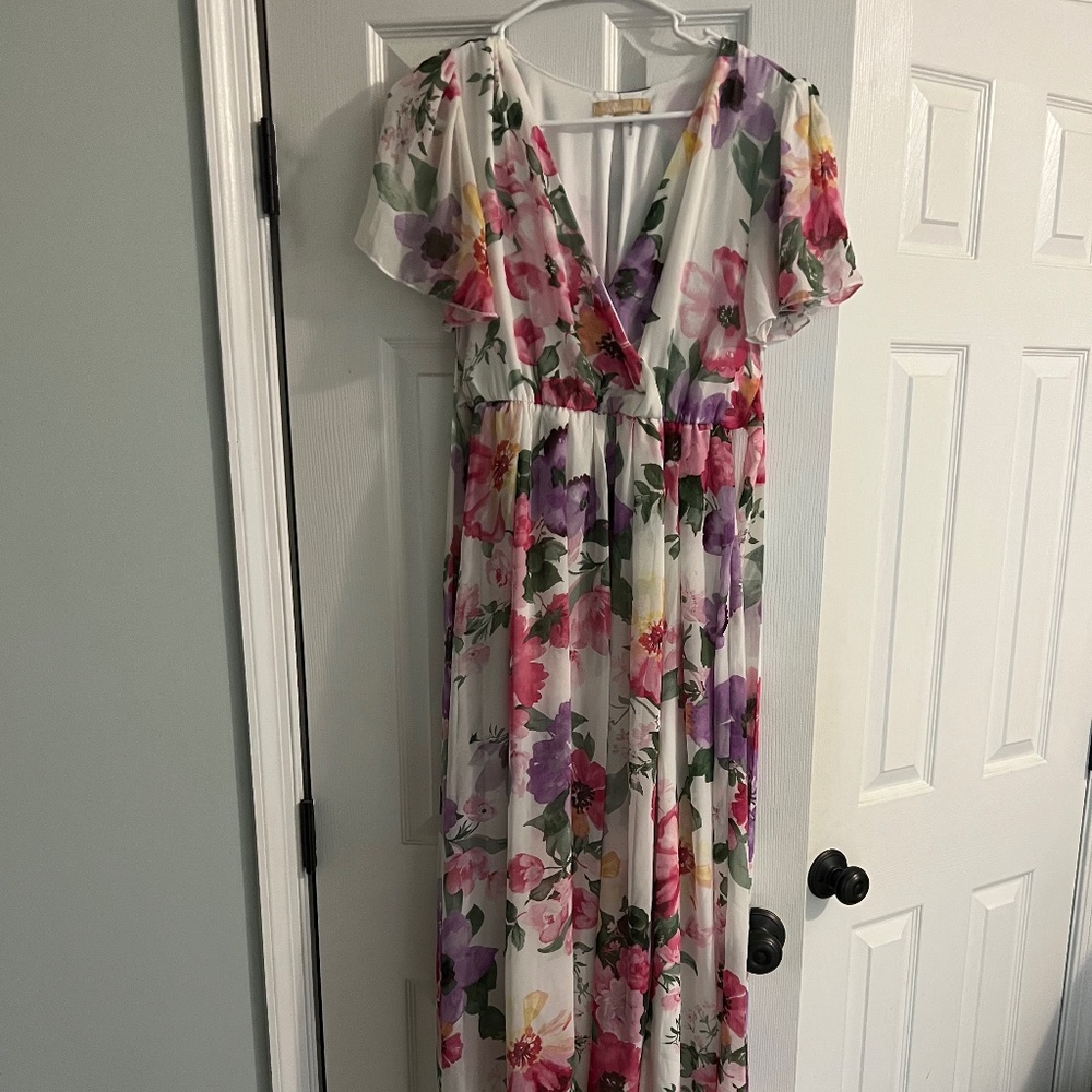 Pink Blush Floral Maternity Dress